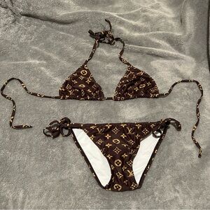 Dark Brown Monogram Bikini